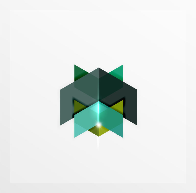 矢量绿色箭头形状信息横幅设计