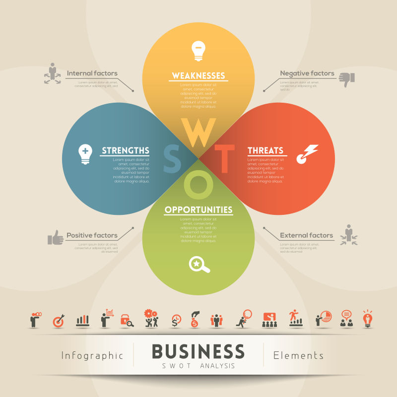 分析策略图矢量