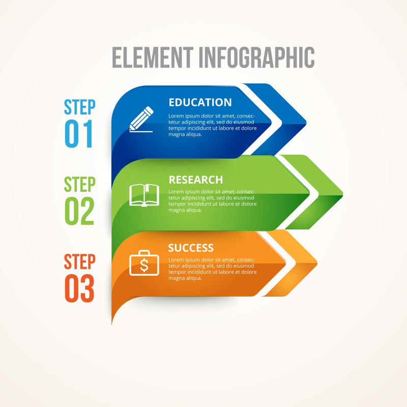 元素信息图表矢量