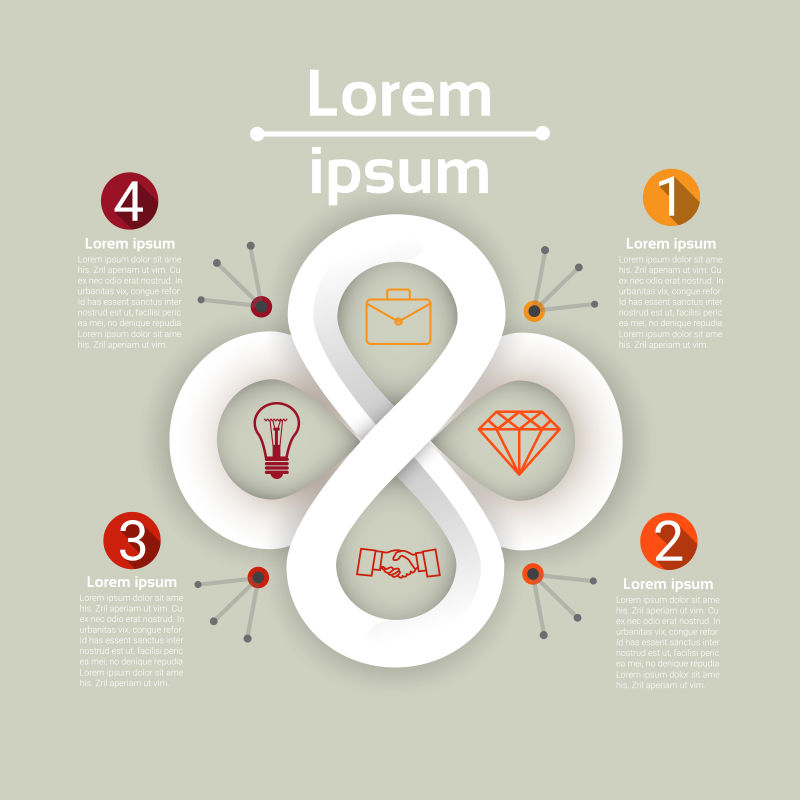 金融业务图表平面矢量