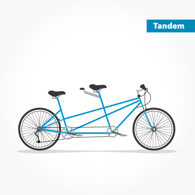 矢量双人自行车设计