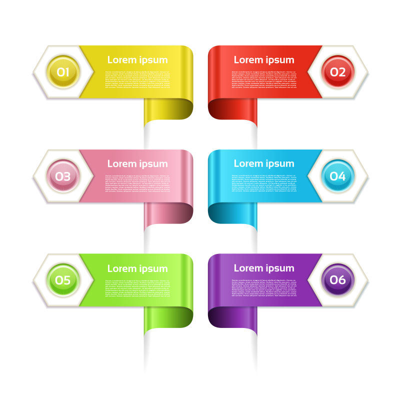 现代信息图形选项横幅矢量