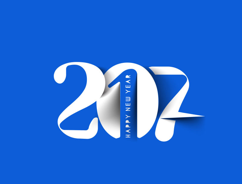 2017新年快乐插图矢量