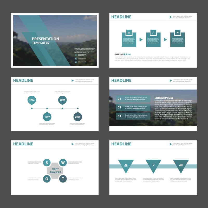 为小册子传单广告宣传广告矢量