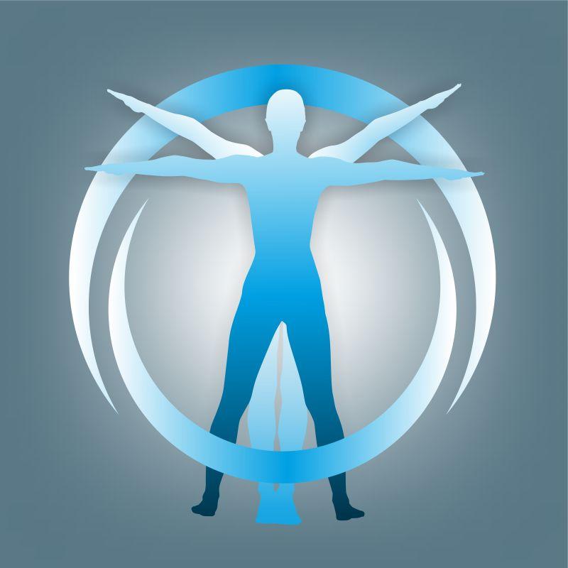 人体比例的矢量经典图形