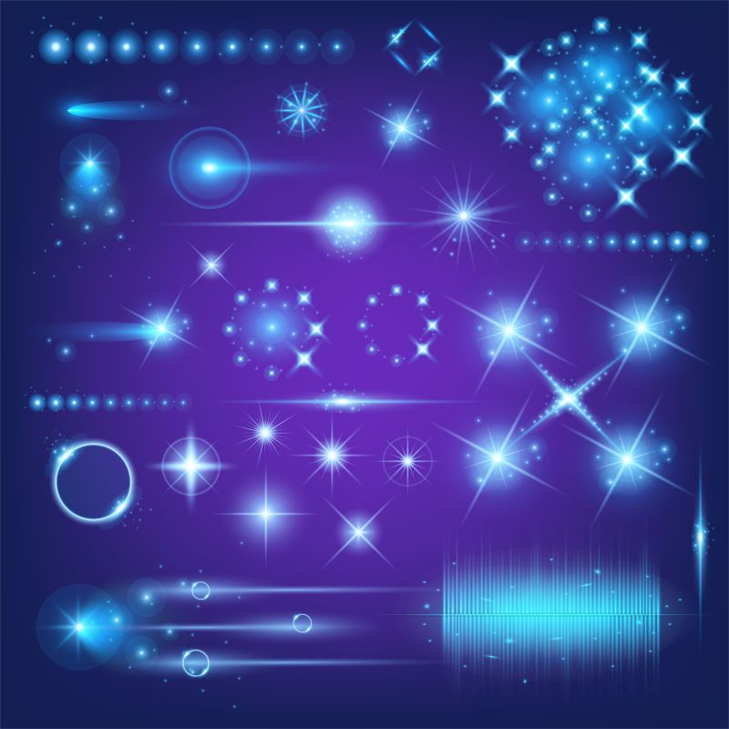矢量创意蓝色星光设计元素
