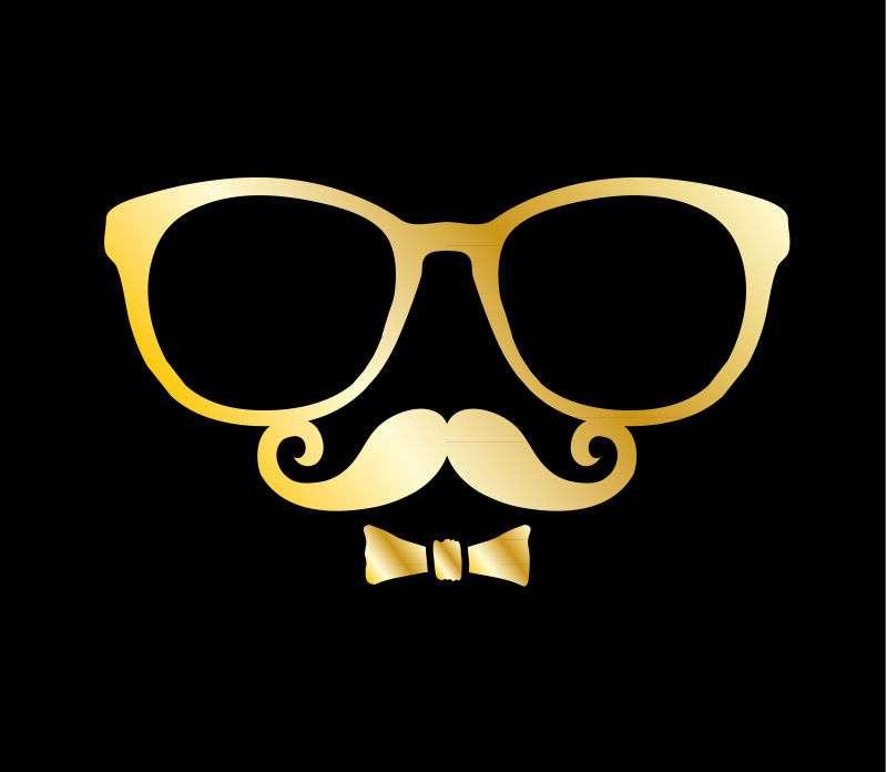 金色的眼镜矢量插图图片 矢量的金色眼镜素材 高清图片 摄影照片 寻图免费打包下载