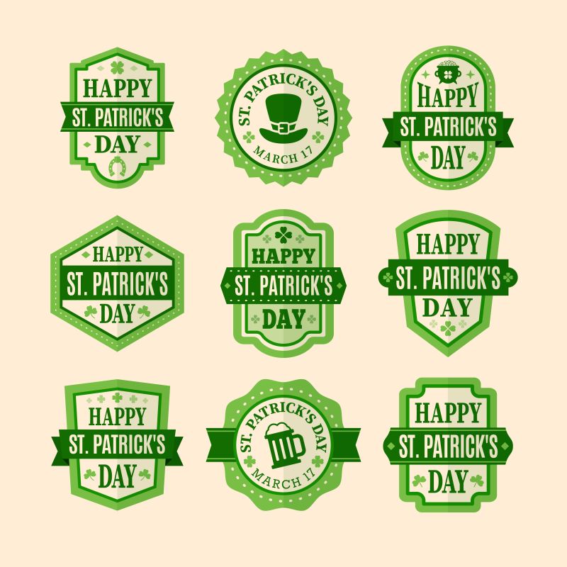 矢量的创意绿色产品贴纸