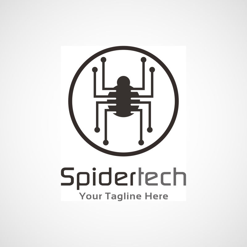 创意蜘蛛图标设计矢量