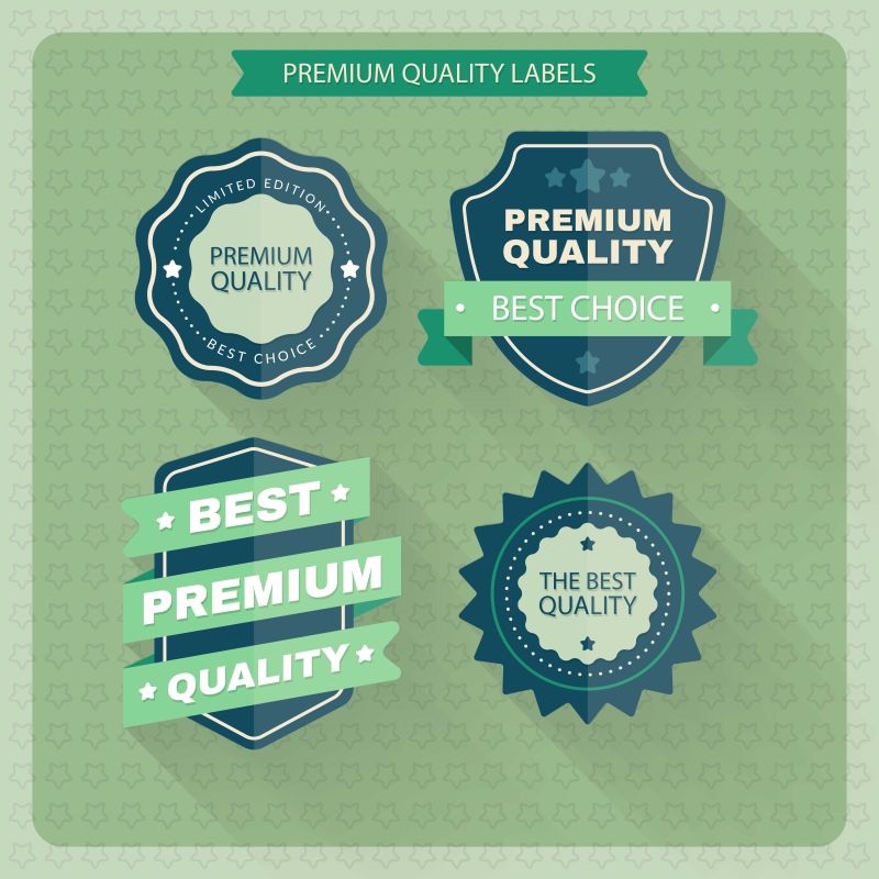 矢量创意标签贴纸设计