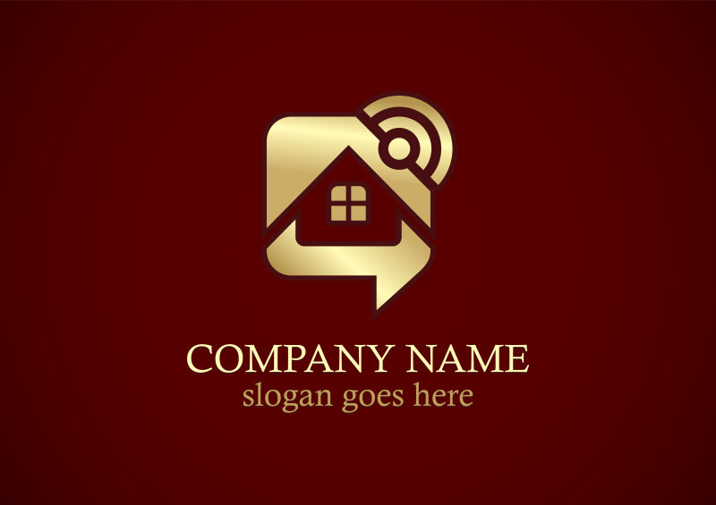 矢量金色创意图案logo设计