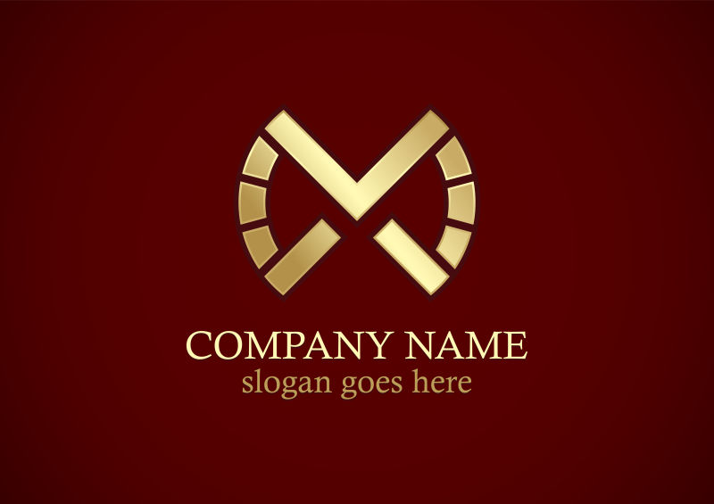 矢量金色的图案logo设计