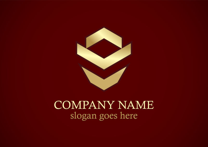 矢量金色图案商业logo设计