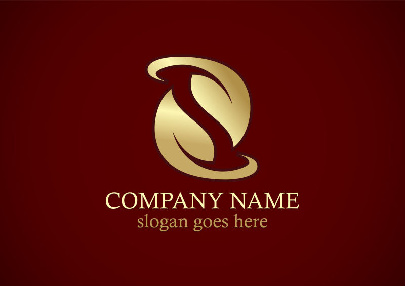 矢量金色图案创意标志设计