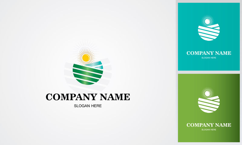 矢量有机企业商标设计图