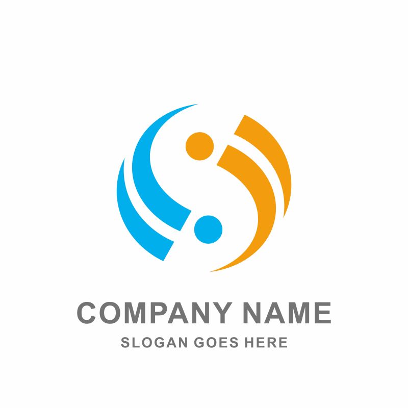 创意漩涡式企业标志矢量设计图