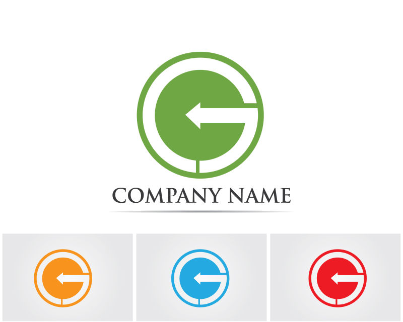 矢量抽象字母g徽标设计