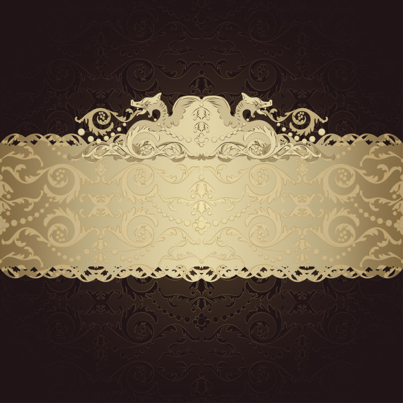 矢量的金色花装饰