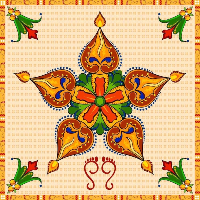 矢量排灯节装饰背景设计