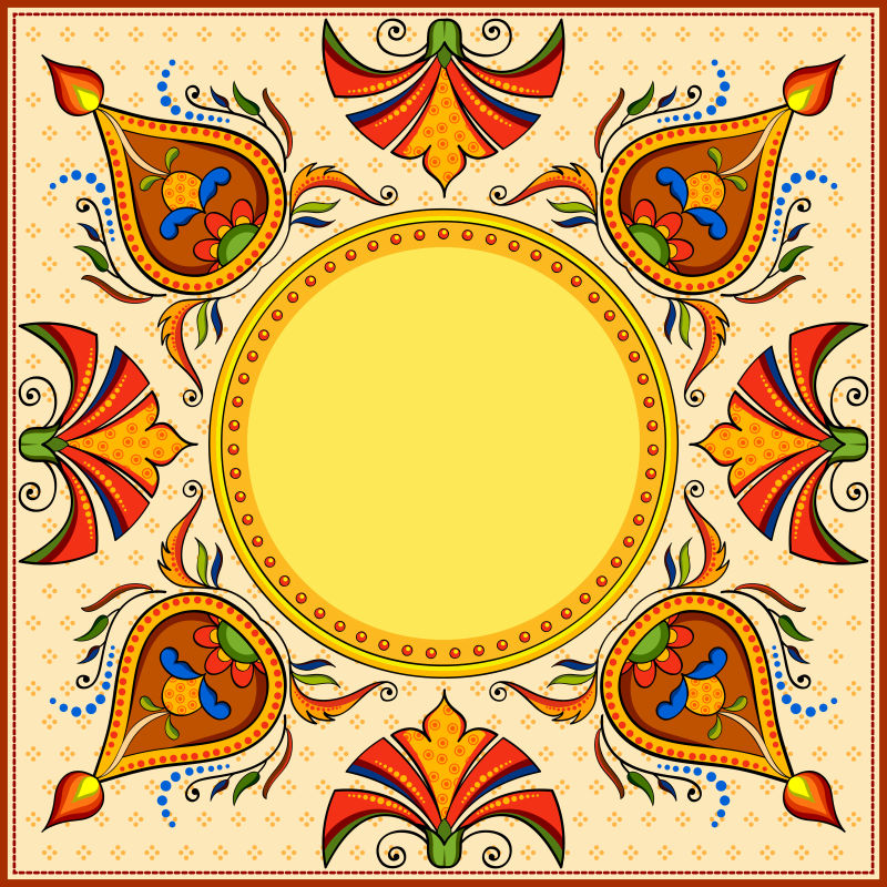 排灯节的装饰背景矢量设计