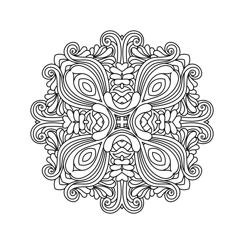 矢量抽象风鲜花图案设计