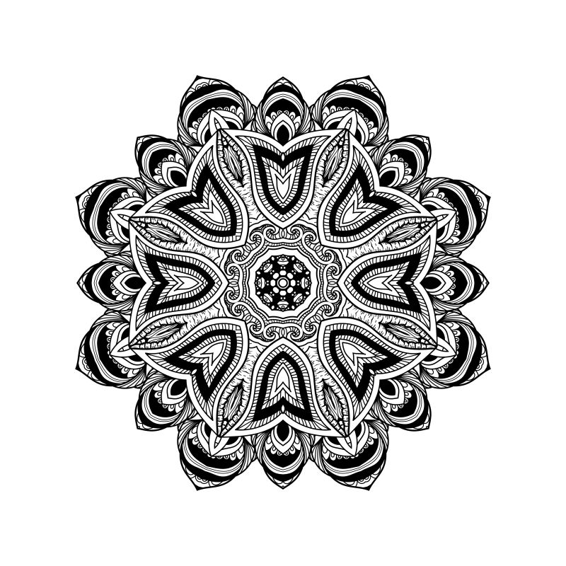 矢量创意抽象花卉图案背景