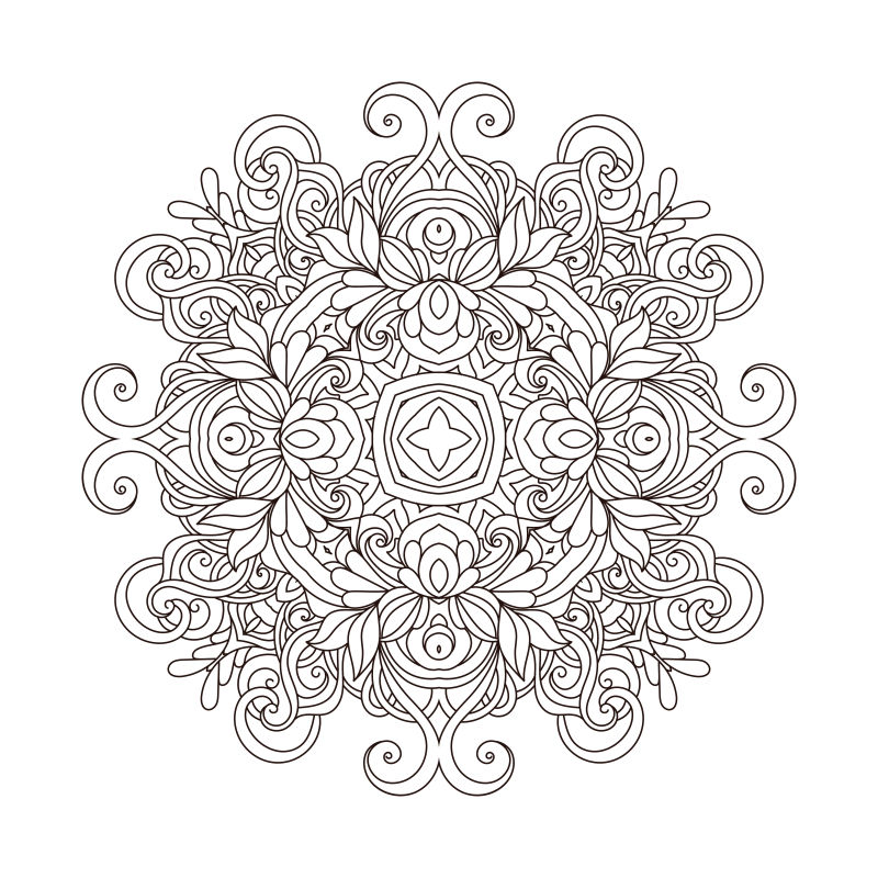 矢量抽象花卉背景设计图