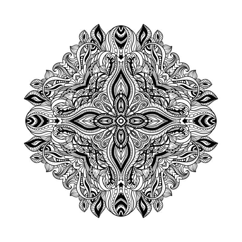 矢量抽象花卉装饰图案背景