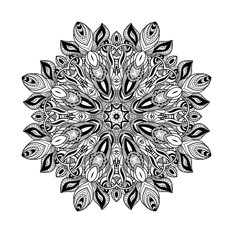 矢量抽象艺术花卉图案背景