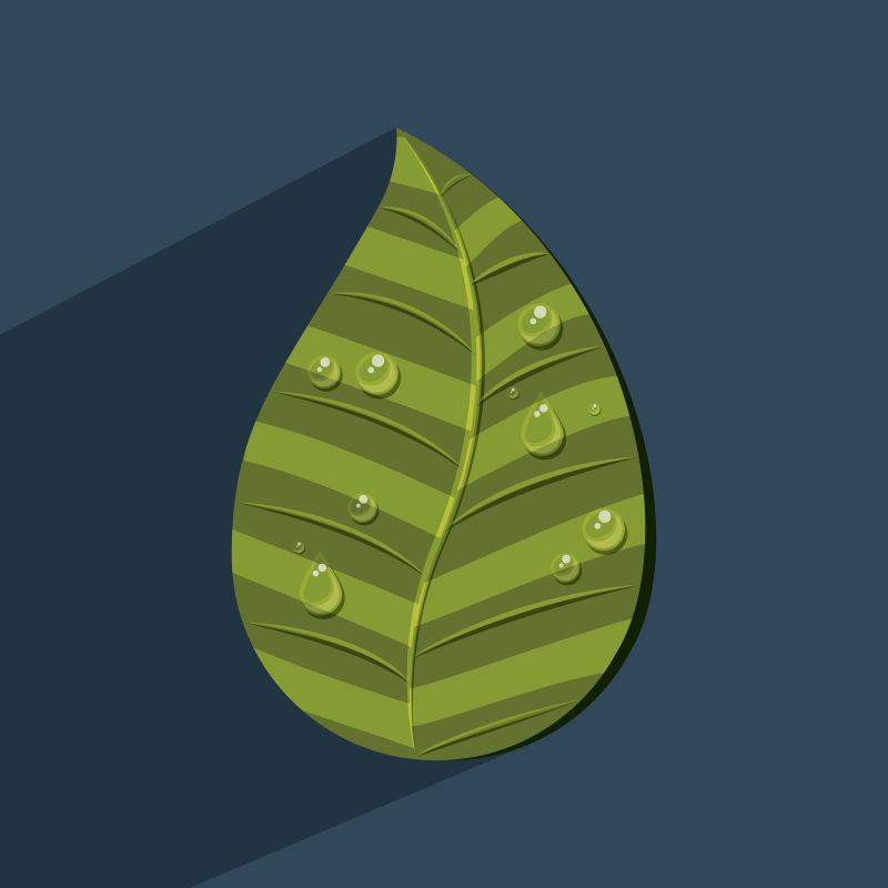 春天大自然绿色树叶元素设计矢量