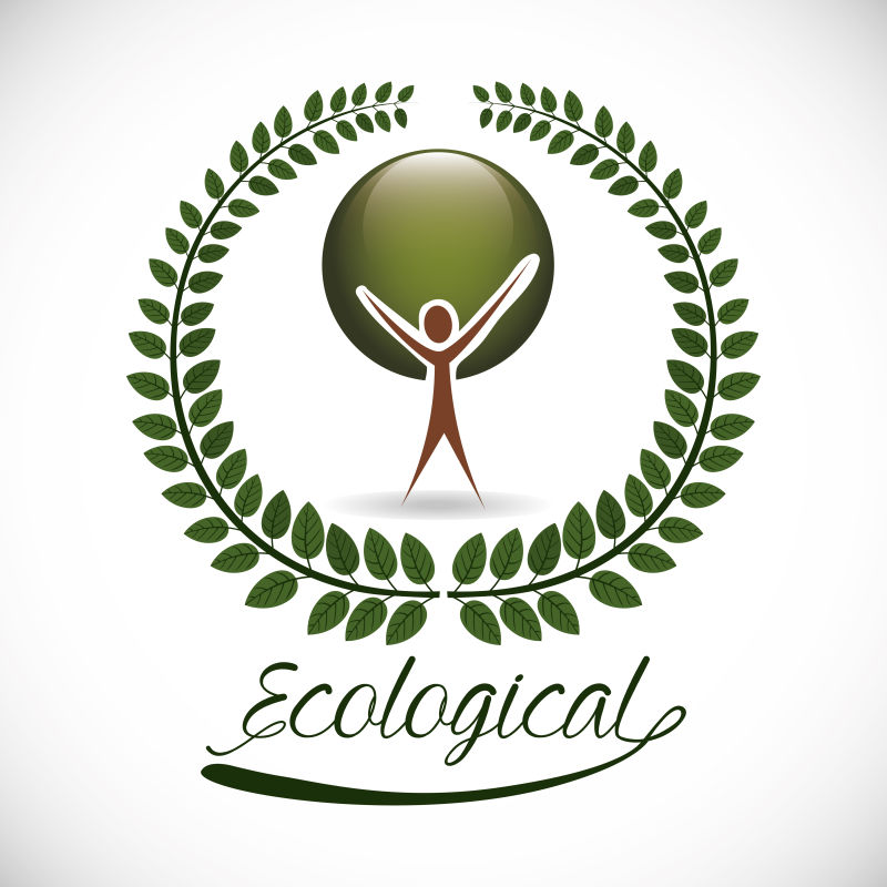 绿色生态产品设计矢量