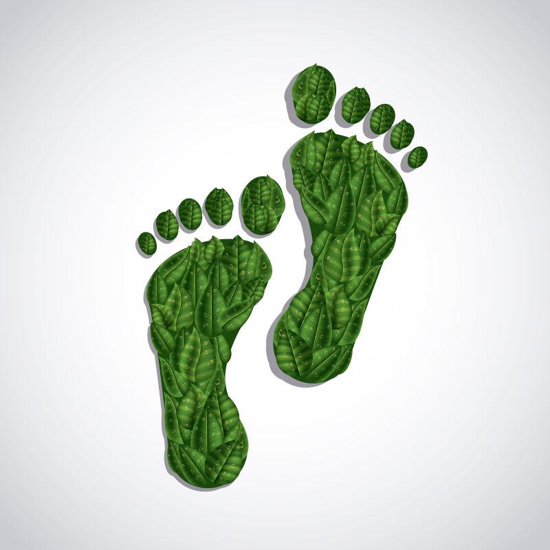 春天绿色生态树叶矢量元素设计