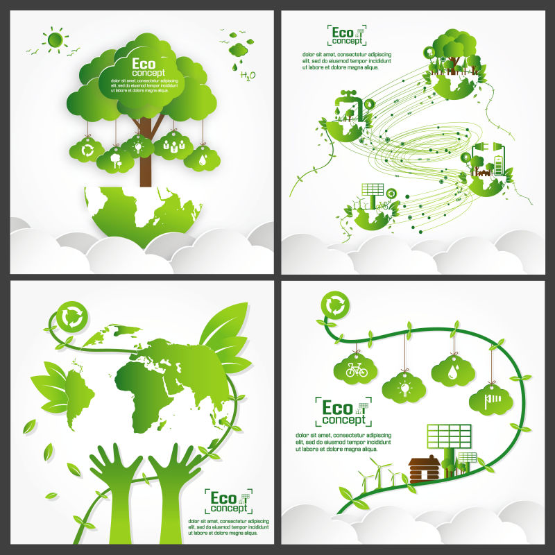 抽象矢量生态概念背景