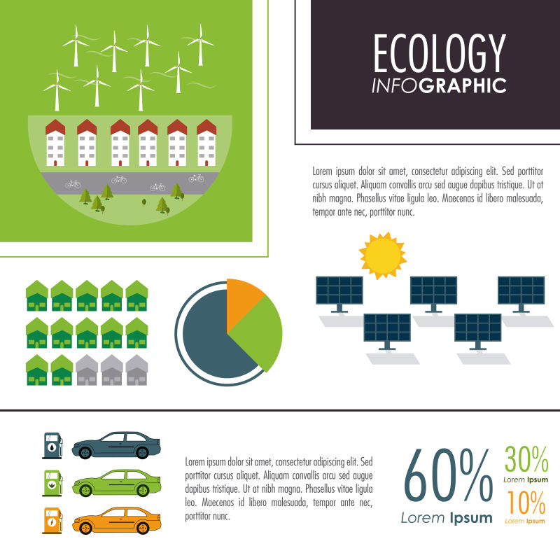 生态概念信息图表矢量设计