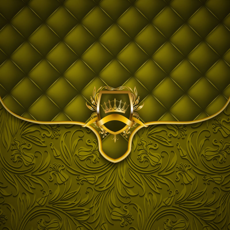 矢量优雅的金色盾牌