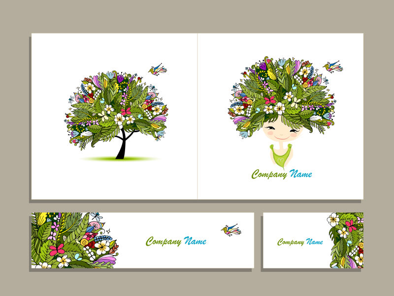 矢量装饰宣传卡片和横幅