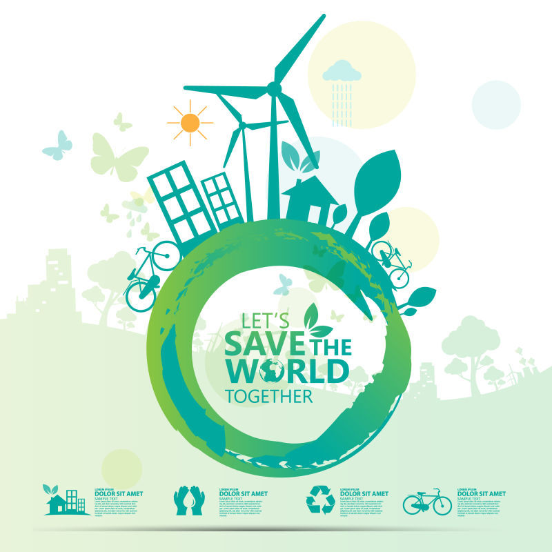 创意矢量生态保护概念的背景