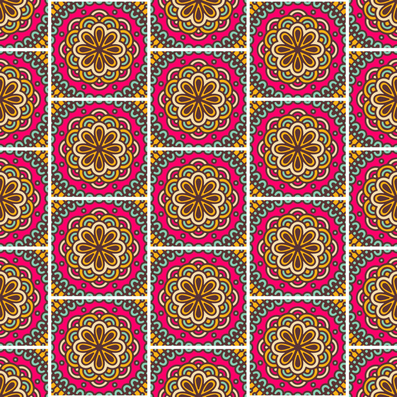 矢量土耳其传统花卉图案