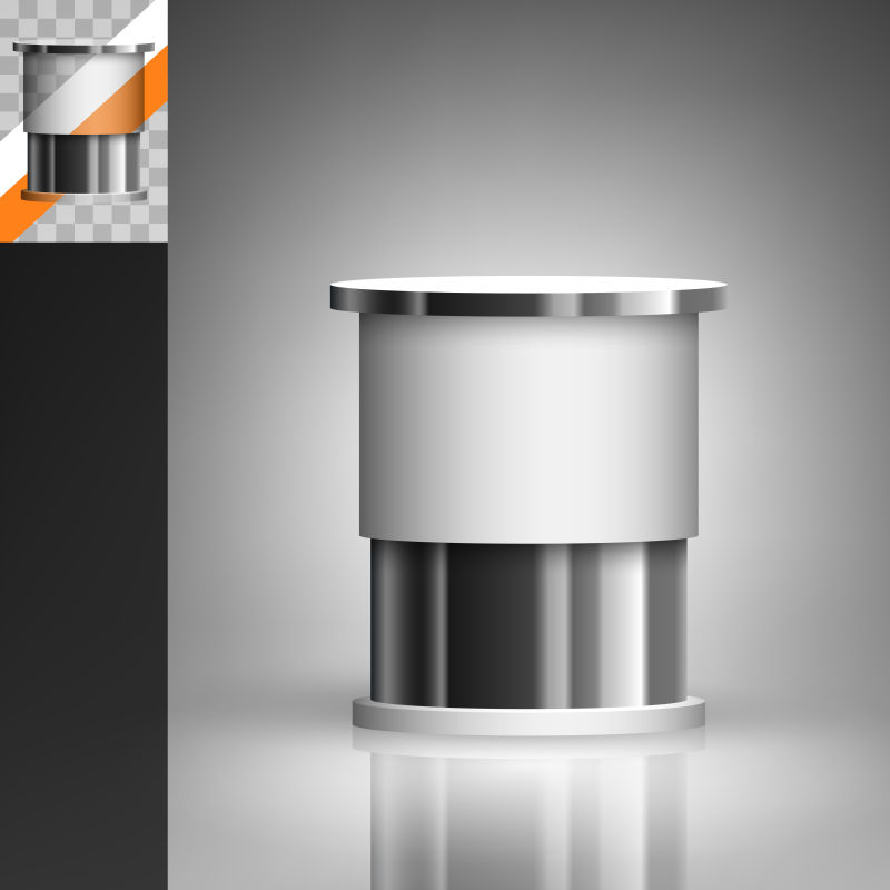 矢量现代空白展台设计