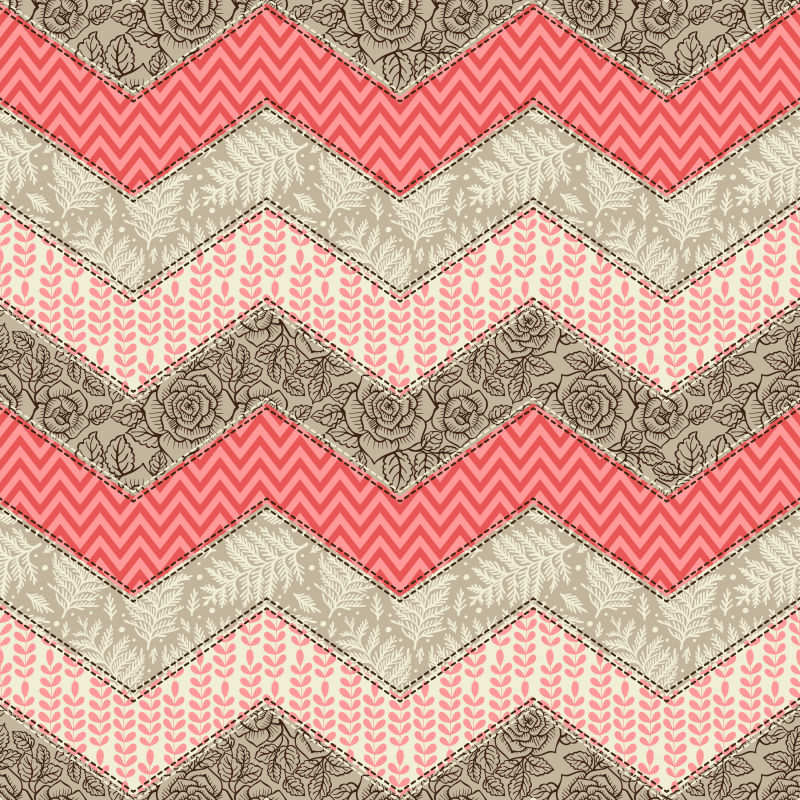 矢量复古的彩色图案背景