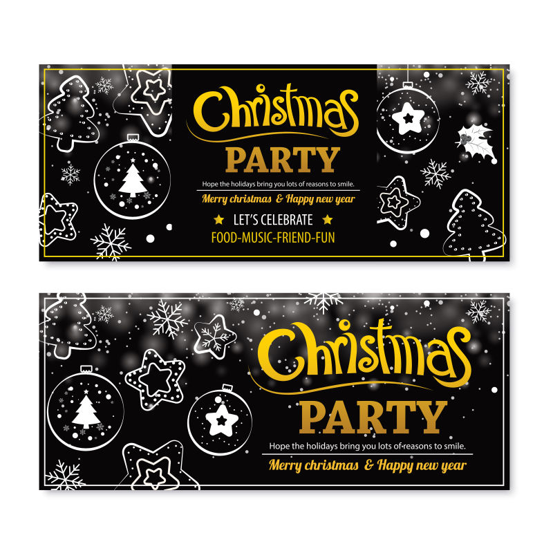 创意矢量圣诞快乐的横幅海报