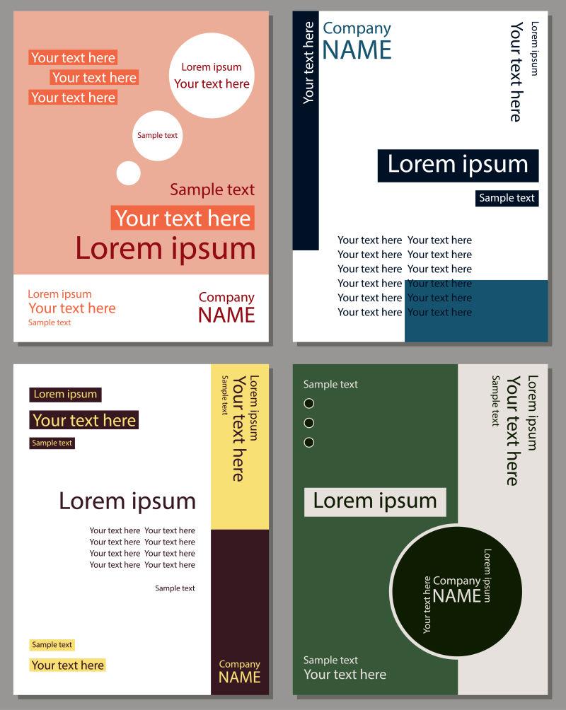 矢量的商业宣传册封面设计