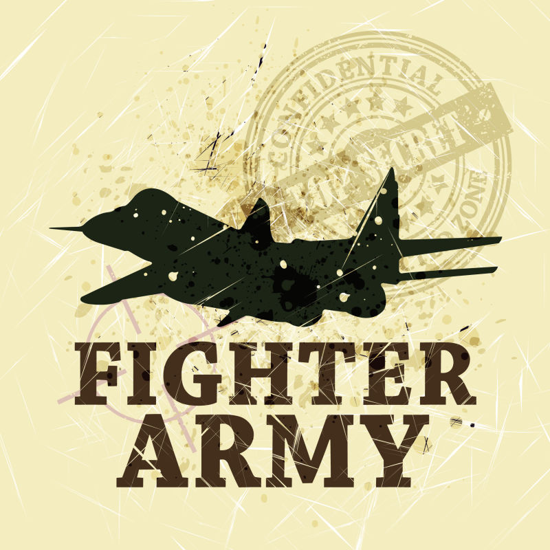 矢量深绿色飞机战争主题背景