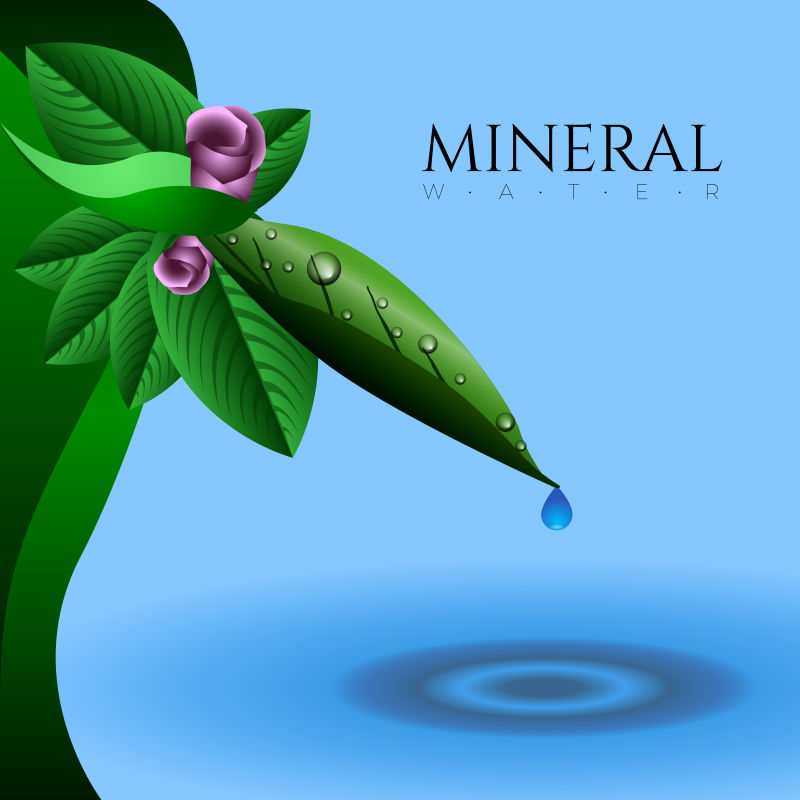 矢量矿泉水平面logo设计