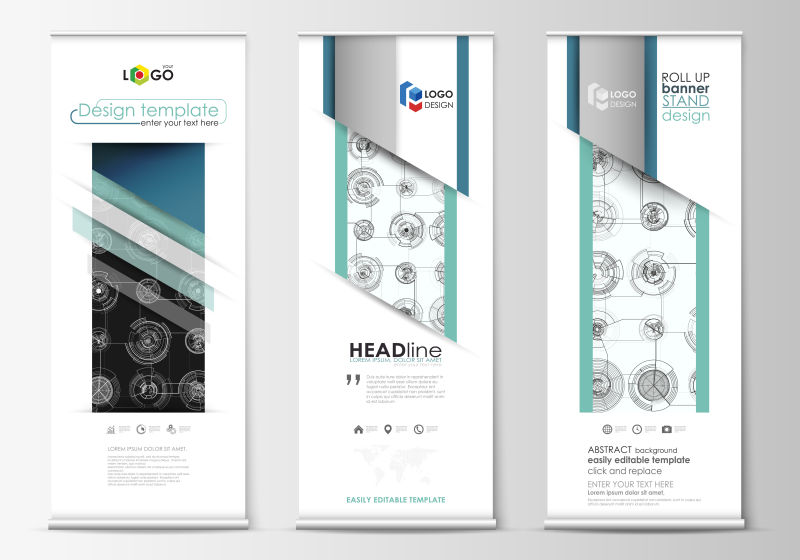 矢量的商业竖条幅设计