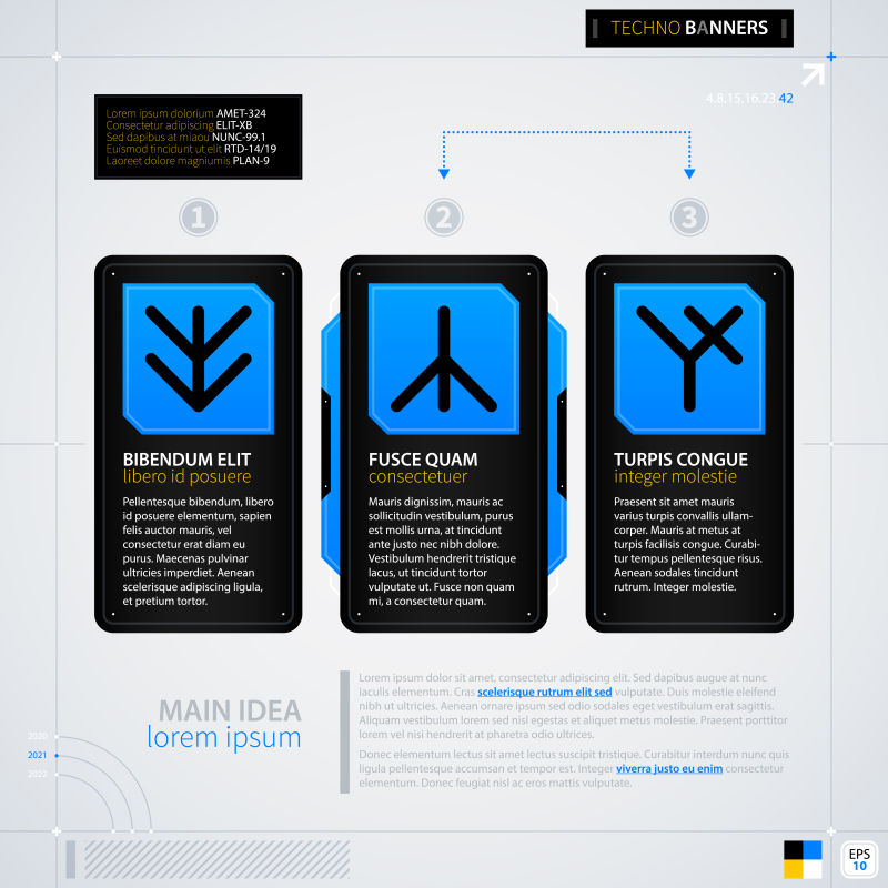 具有选项的商业信息图表矢量设计