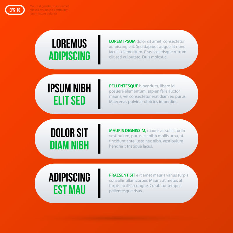 橙色公司业务选项矢量横幅