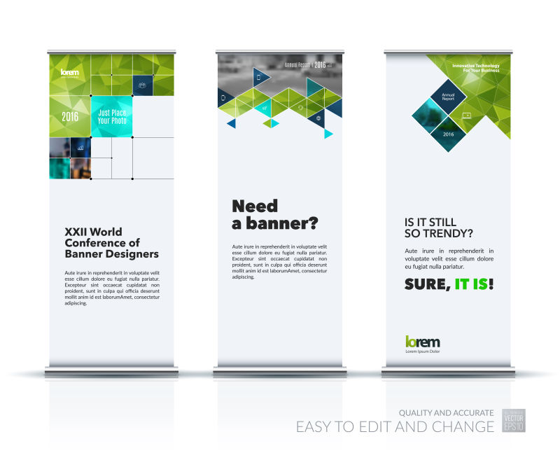 矢量的创意几何图案横幅设计