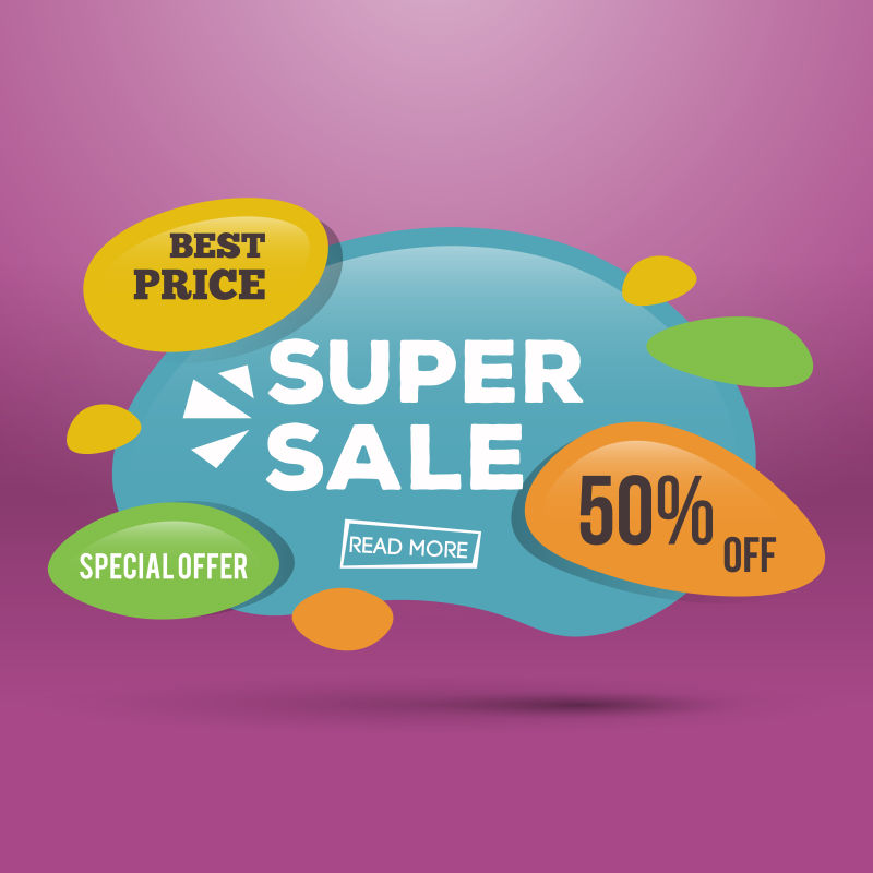 创意的矢量销售活动标签