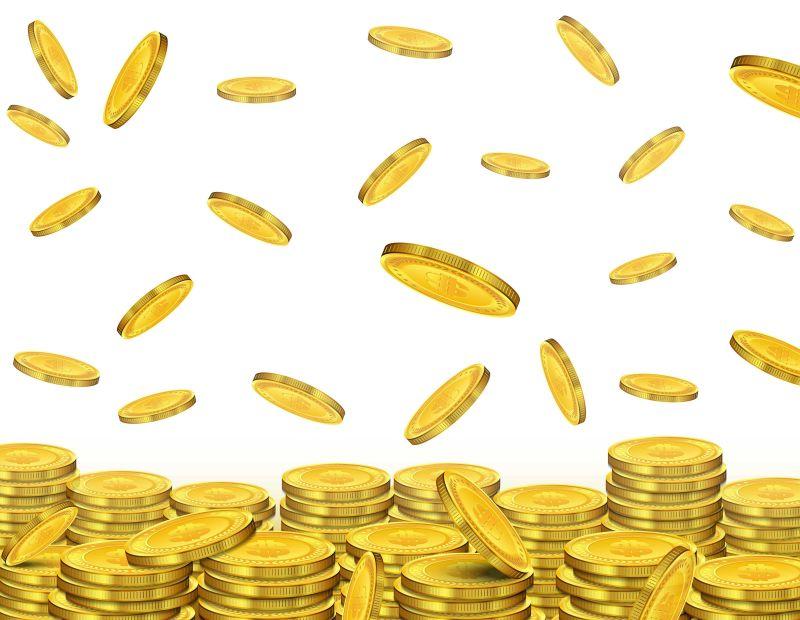 下落的金币矢量